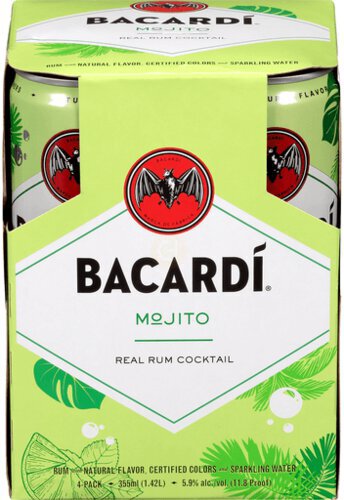 Bacardi Cocktails Mojito RTD Cocktail Cans