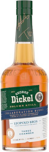 George Dickel Rye Whiskey X Leopold Bros Collaboration Blend Colimn Still Three Chamber 100 Proof